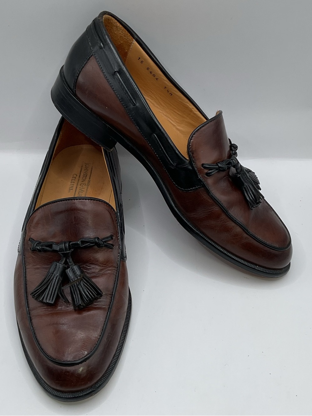 Johnston & Murphy Cellini Leather Kiltie Tassel Loafers Italy